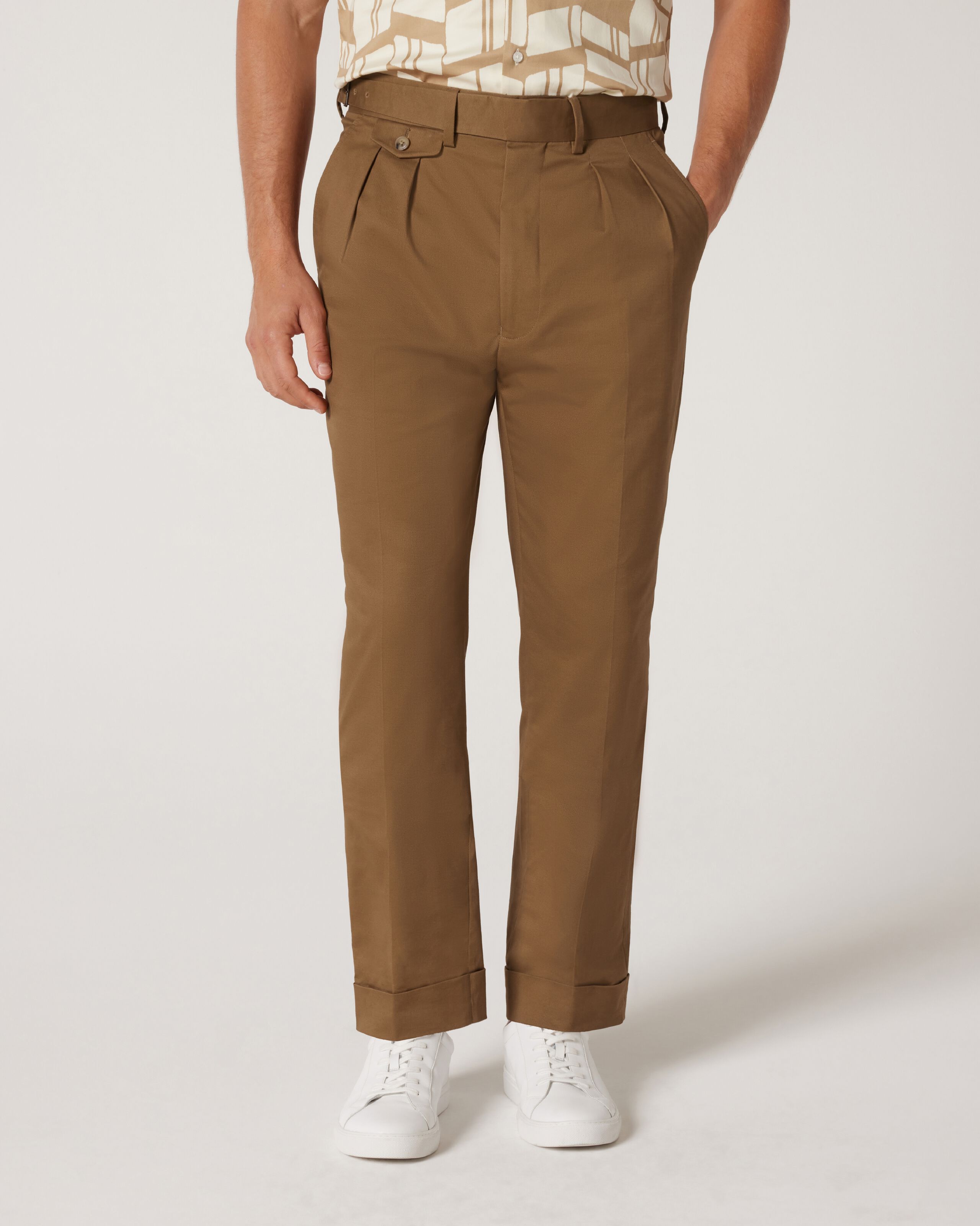 【MODERNIF】Gurkha Semi Wide Slacks CHOKMAR Men's Classic Gurkha Naples Italian Style Pants No